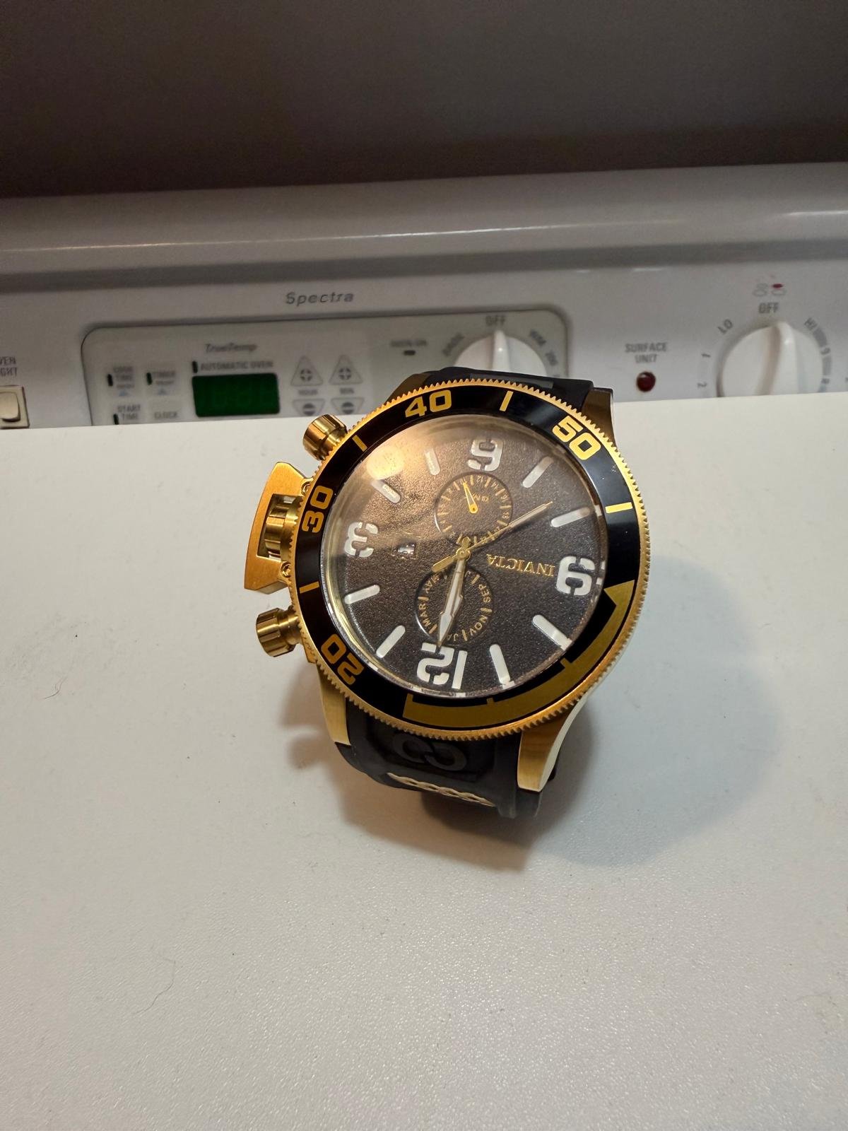 Invicta mens watch (gold/black) photo